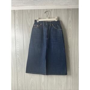 Girls 5 Vintage LEVI'S Denim Maxi Skirt Orange Tab 97084 0214 Size 5